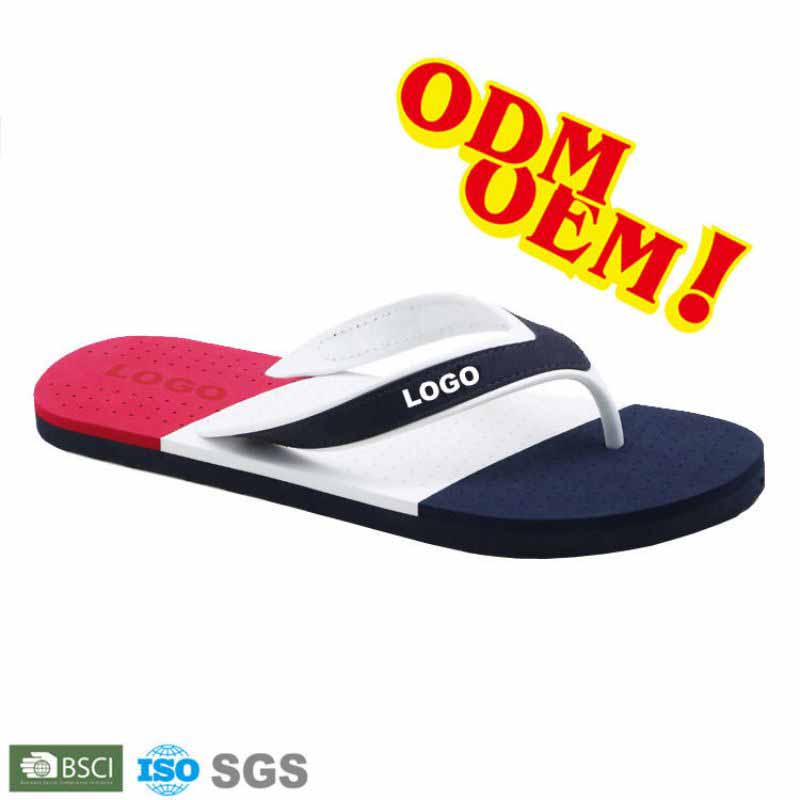 Anpassad logotyp utomhus sommarstrand grossist varma försäljningar män pvc strap casual komfort sport eva flip flopflops tofflor