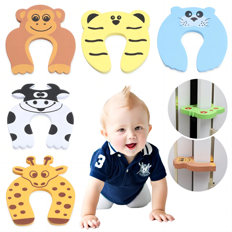Eva Foam Child Custom Animal Security Manufacturing Cute Special Slam Cartoon Safety Baby Finger Pinch Guard Rubber Door Stoppe